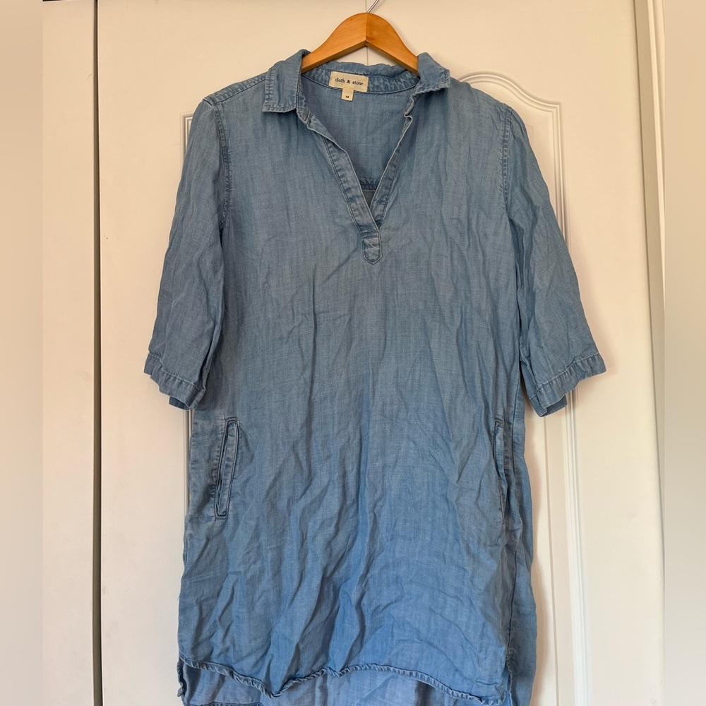 Cloth & Stone Chambray T-Shirt Dress